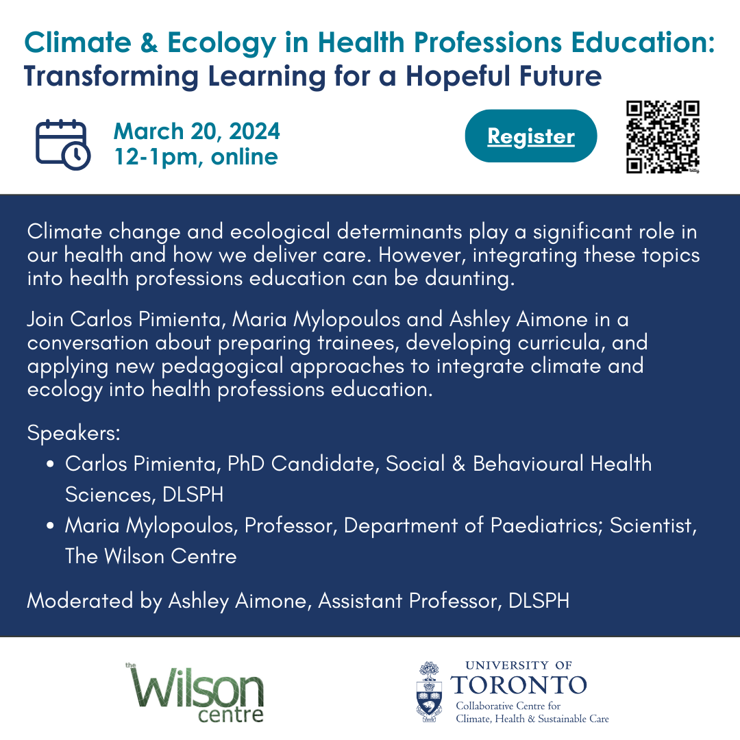 Climate Change Ecology in Health Professions Education - Dalla Lana ...