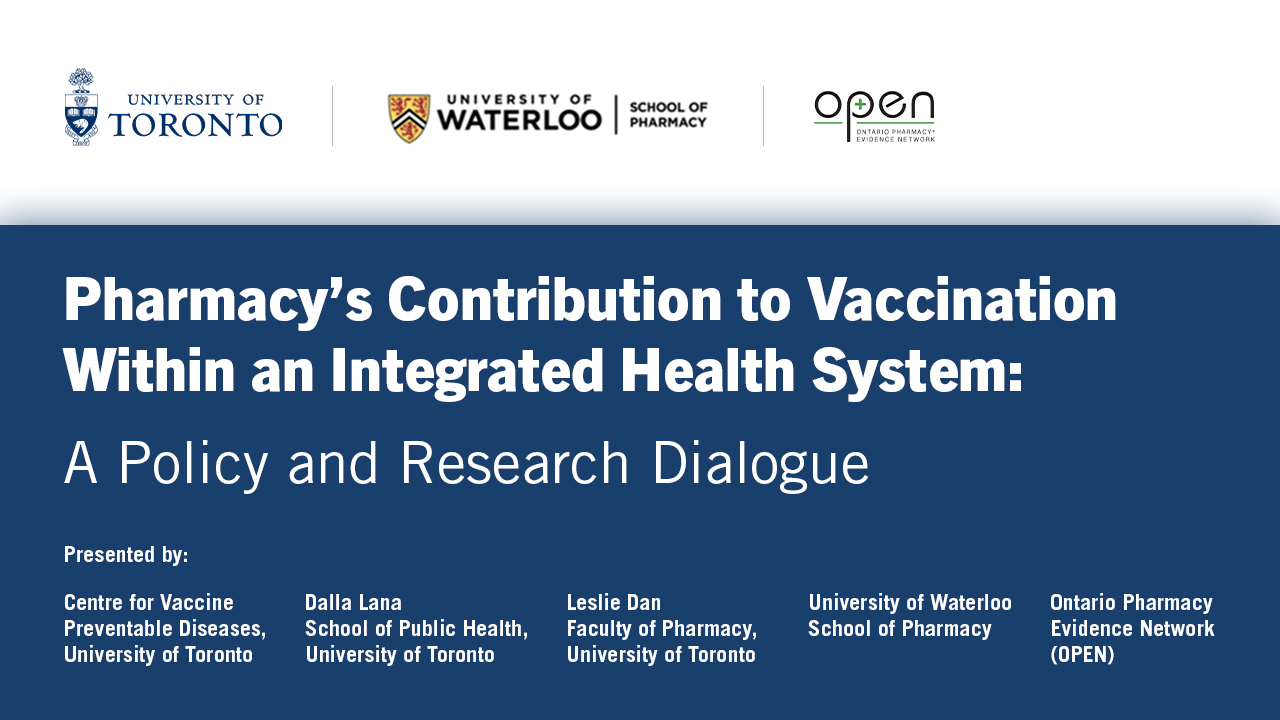 Pharmacy's Contribution to Vaccination Within an Integrated Health System report 